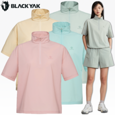 블랙야크 여성 아이스프레쉬A 집업 반팔티 1BYZTMU509 냉감 초경량 기능성 스판 티셔츠