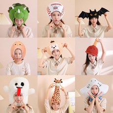 fooi 동물모자 140종류 사진관모자 파티모자 단체모자 인형탈 인형극, 87. 꿀벌, 1개