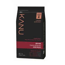 카누 크리미 버건디 원두커피, 홀빈(분쇄안함), 1kg, 1개