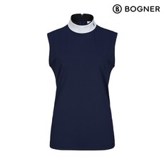 [보그너] 여성 하이넥 에리로고 포인트 민소매 티셔츠