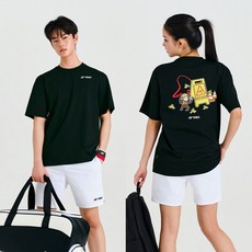 261TS045U 배드민턴 공용 오버핏 반팔 티셔츠 스포츠웨어