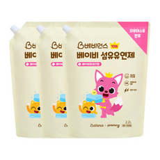 핑크퐁 베이비 안심 섬유유연제, 3개, 3개입, 2.2L
