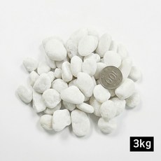 고급 백자갈 해미석 화이트, 1개, 10-20mm 3kg