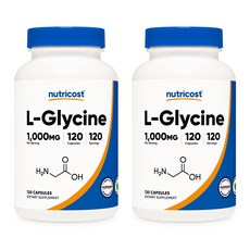 뉴트리코스트 엘 글리신 1000mg, 120정, 2팩