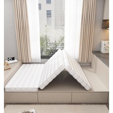 리치힐 3단 매트리스 접이식 코코넛팜 야자 폴딩 토퍼 매트, 800mmx1900mm, 두께 6cm