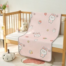 夏季嬰兒涼席幼兒園涼感午睡席子新生兒專用空調席寶寶拚接床涼墊, 維尼熊,60x150cm單件平鋪席, 1個