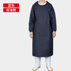 牛仔布罩衣圍裙長袖焊工加長防汙髒耐磨加厚工作服搬運反穿衣倒褂