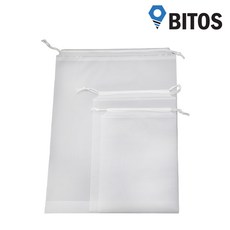 반투명 끈봉투 여행용 파우치 소분 수납 조임 포장용, 반투명(30cmX40cm)(대), 5개