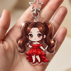 바비윤 굿즈 키링. 홍지윤 트롯바비 한정판. 포토카드 포함., 동일, 1개