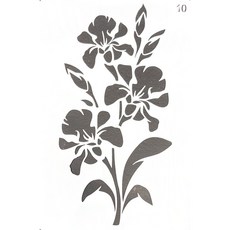 A50-0207 簍空模板 蝶古巴特DIY 繪畫模版, 1個