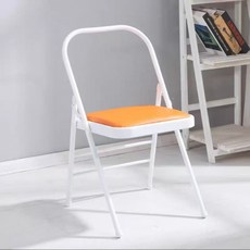 귀월미 접이식 요가 의자 보조 기구 요가 자세 연습용 인버전 보조 체어, 후면 다리 더블바 오렌지--1.2 두께