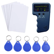 휴대용 125KHz RFID 복사기 작성기 프로그래머 카드 리더기 + 키, 02 5-Card