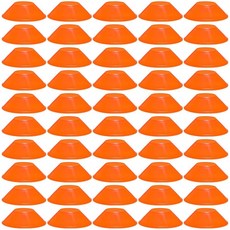 Wlilupah 스포츠용 미니 축구 콘 25개 민첩성 디스크 콘 축구 훈련 민첩성 훈련 스포츠 축구 농구 농구 훈련 레드), 25, 주황색