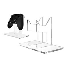 【GS 3C】搖桿手把收納展示架：多功能固定座、耳機掛勾 遊戲配件整理必備, 單層-全透明, 1個, PS5/Switch Pro