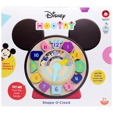 Disney 迪士尼 HOOYAY系列米奇玩具時鐘, 學習數字形狀分類, 轉動指針, 分辨早上晚上, 1個