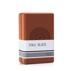 요가 브릭 업그레이드 버전 보조 암호화 초고밀도 EVA 경도 코르크와 비교 가능 420 g, 02 Brown, 1개