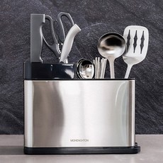 심플 스텐 수저통 물빠짐 분리세척 칸막이 부모님선물 주방 조리도구통, 스텐 수저통 키친 커트러리 홀더, 1개