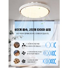 LED 실링팬 조명 천장형 모던 무소음 북유럽 스타일 조용한 공기순환 팬 인테리어용 환기 침실 거실용, 원목색/음이온/리모컨+음성제어/구리모터