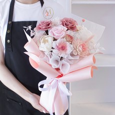 乾燥花 粉色系花束, 絲卡洛特永生花束