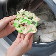 드럼통돌이세탁기 실리콘먼지흡착볼 세탁잔여물포집 청소용품 1개