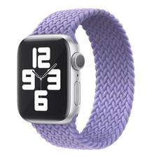 우먼스9999 애플워치 호환가능 7 SE 6 3 2 브레이드 솔로루프 스트랩 38 40 41 42 44 45 mm 호환가능, 연보라, 38/40/41mm (XS)