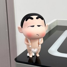 목욕 파트너 크레용 신짱 장식품 피규어 장난감 욕실 장식품 데스크탑 홈 액세서리 창의적인 주변기기, 샤오신 목욕하기 위한 눈을 비비는 것 - 9cm