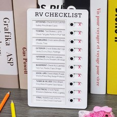 플라스틱 체크 리스트 보드 캠핑카 점검표, 1개, 상세페이지 참조