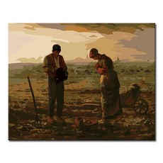 명화그리기 DIY 유화 세트 그림 액자 해바라기 아트홀릭, F43_밀레의 만종, 1개