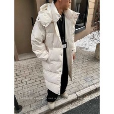 패딩 롱코트 발마칸 후드 다운 충전재 중기장 아우터