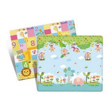 JoyBaby 寶寶地墊 爬行墊 安全遊戲墊 嬰兒防撞墊 摺疊防水防潮墊 野餐墊(180*100), 動物森友