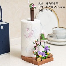 蜂鳥造型紙巾架 廚房捲紙收納架 創意居家裝飾, 1個, 蜂鳥紙巾架