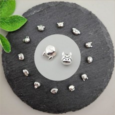 비즈톡 [SVP-09-10]순은펜던트 실버925 십이간지 12간지 미니동물 통과형 4.4x5.4mm 07.말띠