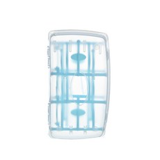 DFMEI 防塵帶蓋奶瓶架晾乾架多功能摺疊瀝水架奶嘴濾水架收納盒裝旅行款, 1個, 如圖