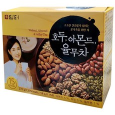 담터 호두 아몬드 율무차 15T 탕비실 가성비 간식, 15개입, 15g