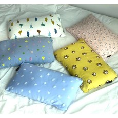 국내생산 100% 폭신 솜사탕 순면 마이크로 에어 비즈 베개 통째로 빨아쓰는 통세탁, 1개, 스카이블루_블루