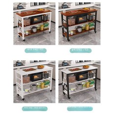 홈카페 조리대 이동식 2단 서랍 수납장 이동식조리대 접이식, 60x40x83cm, 화이트 프레임 + 화이트 마블 패턴 3단