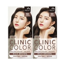 꽃을든남자 크리닉 칼라 염색약, N5진한갈색, 2개