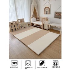 위크앤픽 유아매트 롤매트 층간소음방지매트, 클래식 4단 화이트카키