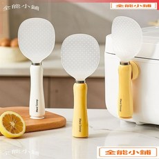 站立吸盤飯勺 磁吸式可立式不粘米飯勺 食品級飯勺 家用電飯煲盛飯硅膠飯勺, 1個, 可立可磁吸【吸盤飯勺】,可磁吸+吸盤底可立：珍珠白 -1個裝