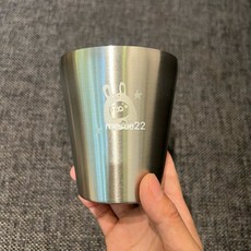 台灣QDAD 304不鏽鋼雙層隔熱防燙杯 喝水杯 露營杯 兒童杯 可洗碗機消毒櫃使用, 1個, 兔子304杯子