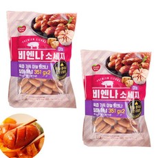 [다만세푸드] 동원 마늘 비엔나 소세지(300g x 2입) x2개 / 후랑크 소시지, 2개, 600g