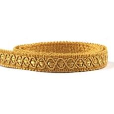 소파 베개 프린지 커브 레이스 트림 리본 브레이드 레이스 DIY 공예 재봉 액세서리 장식 원단 10 야드 커튼, Gold, 1개