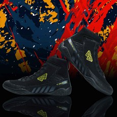 JUN ZUN 남녀공용 전문 복싱화 통기성 메쉬 레슬링화 하이탑 운동화 QJ985