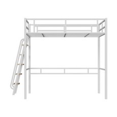 원룸 철제 성인 벙커침대 게스트하우스 낮은 어른 2층침대 퀸사이즈, 1350mmx2000mm, WHITE 일반형