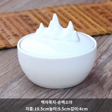 먹물풀 전골 잉크카트리지뚜껑 불건성 서예용품 벼루 먹그릇 다기능 연적, 하얀 묵지 봉우리 단색