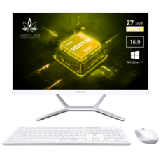 뷰라이프 27형 일체형PC G5400 정품 윈도우11 Pro 포함 무선키보드마우스 증정 AP-H110-G54, AP-G27, WIN11 Pro, 128GB, 8GB, 화이트