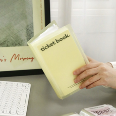 미리브 다용도 포켓 티켓북 네컷사진 앨범, 02 크림 옐로우