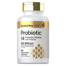 Doctor's Way 益生菌 15 500億活性菌 素食膠囊, 1個, 90錠