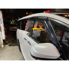 娜娜汽車 豐田 ALPHARD 阿法 40系專用 晴雨窗 加厚款 不鏽鋼飾條, 1個