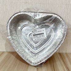 柚子食品 心形鋁箔烤模 (紅色/金色/銀色) 10入, 1個, 紅色心形鋁箔_10入